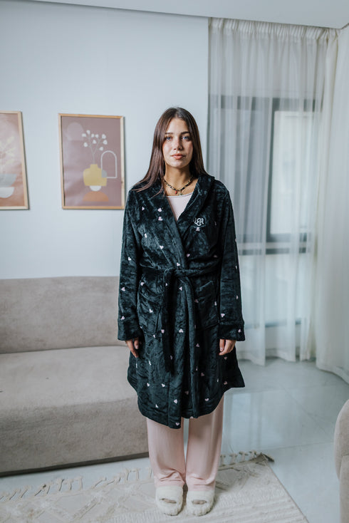 Snuggs Blanket Robe Hearts